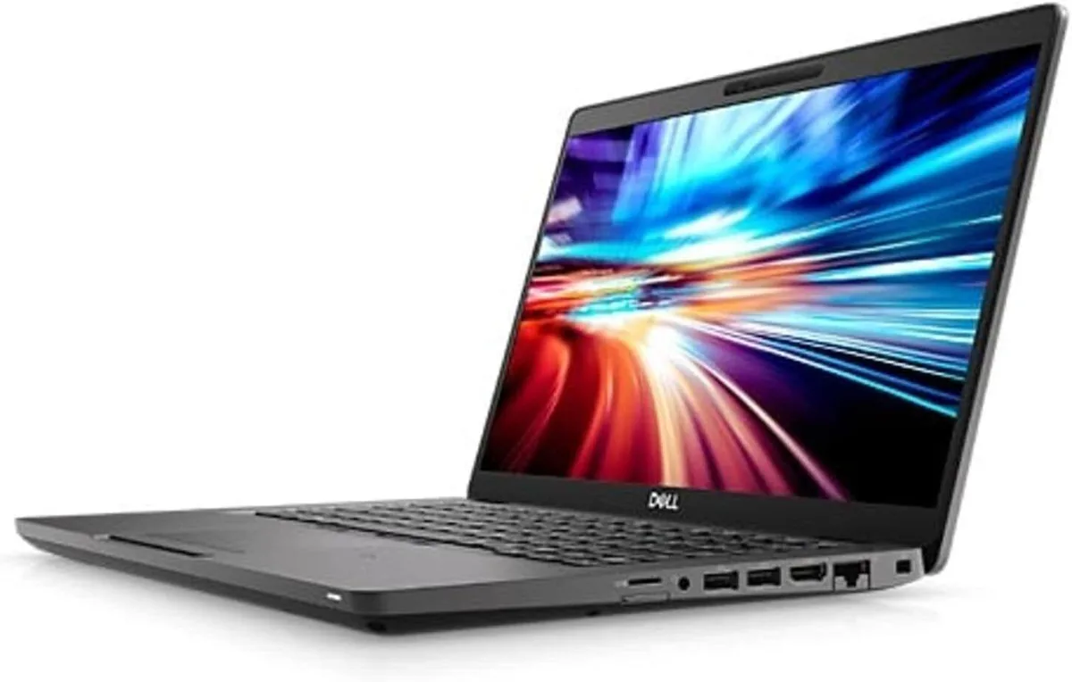 Black Dell Latitude 5400 laptop, 14 inch non-touch display, compact business chassis