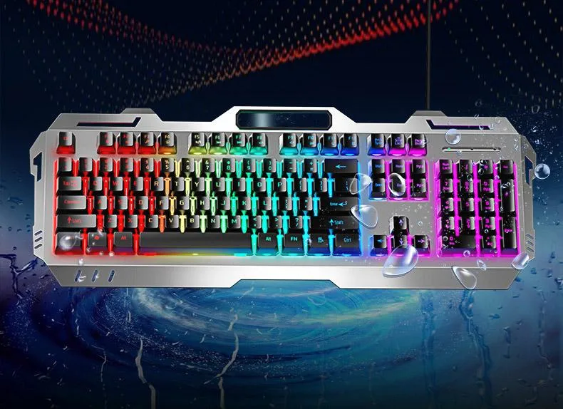 Corn Electronics Corn Electronics K10 Gaming Keyboard Silver Black — product photo