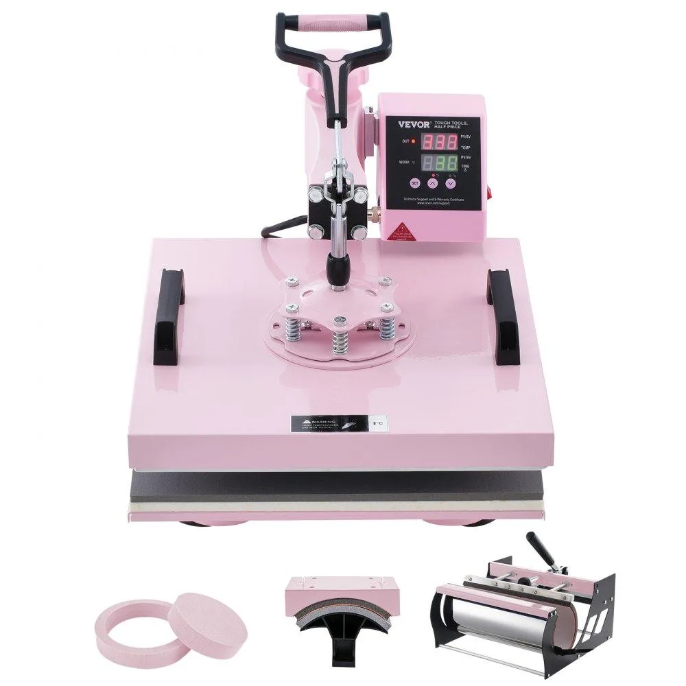 VEVOR VEVOR 5-in-1 Heat Press 15x15in 30oz Tumbler Pink — product photo
