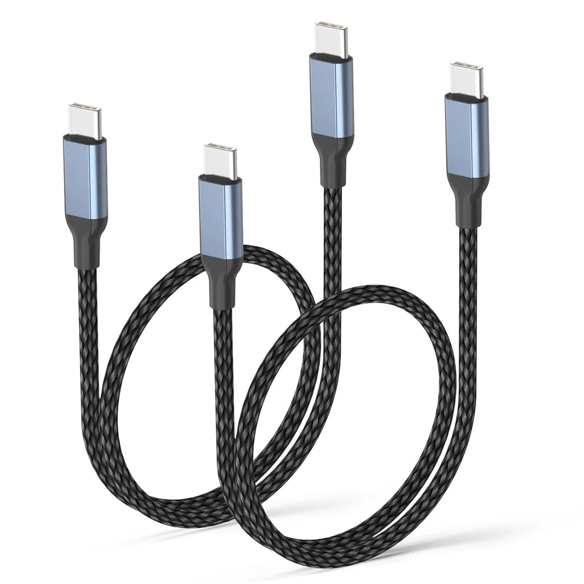 Elestur Elestur USB-C to USB-C Cable 2ft 2-Pack 60W Braided — product photo