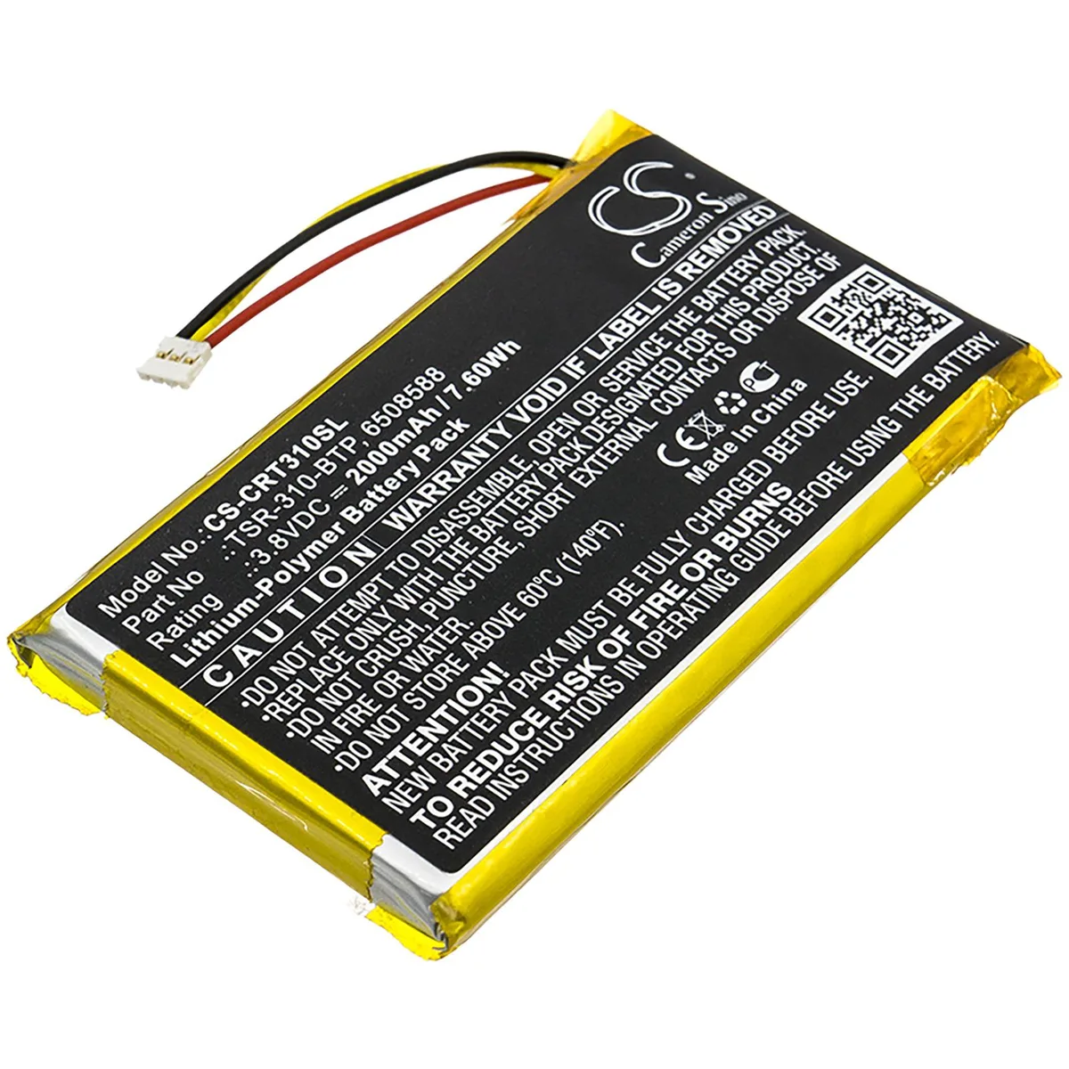 Cameron & Co Cameron & Co battery for Crestron TSR-310 6508588 — product photo