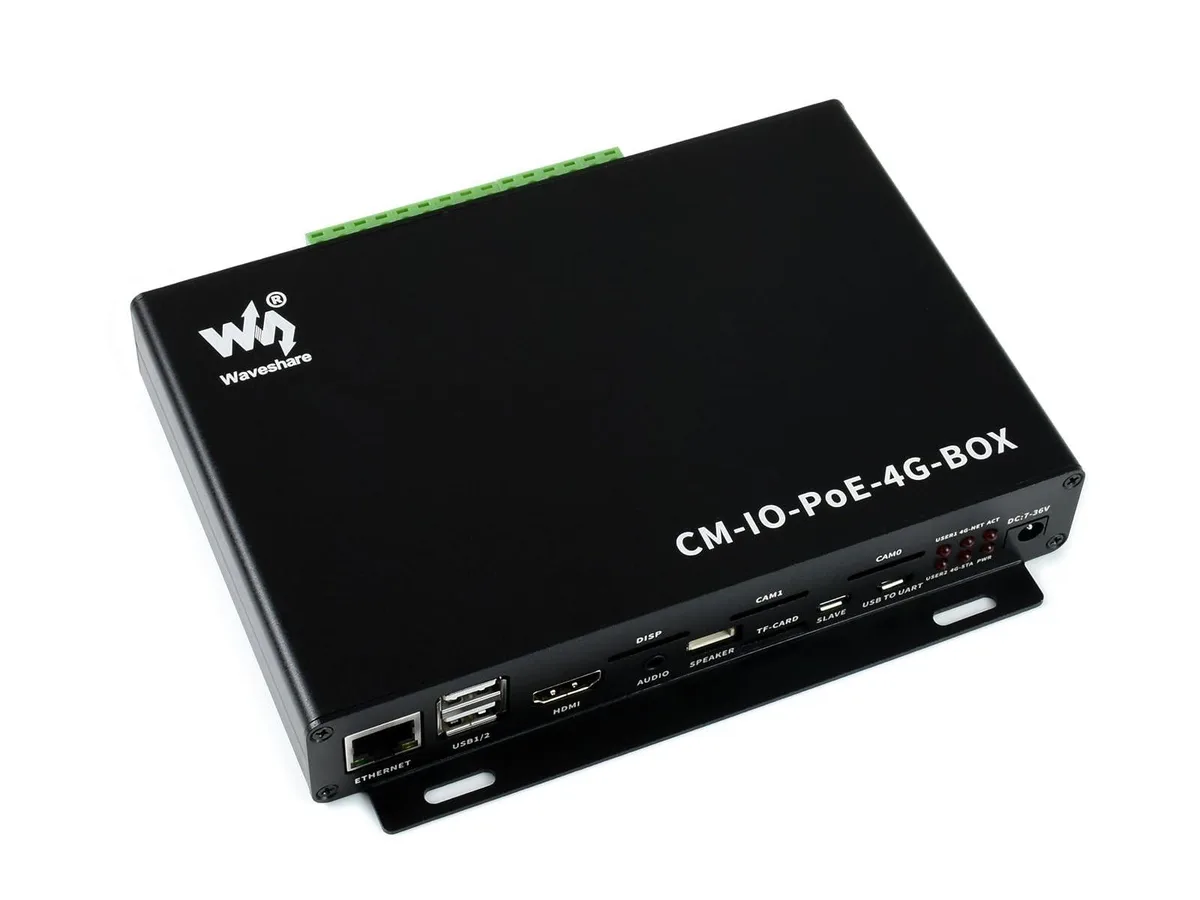 Compact industrial mini-computer board with Ethernet, HDMI, and multiple headers