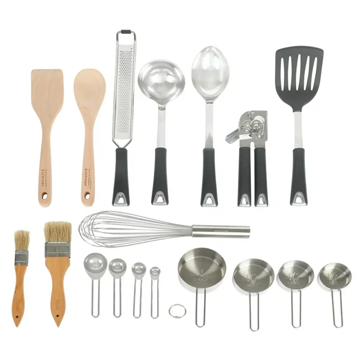 Martha Stewart Martha Stewart 18-piece stainless steel and wood cooking utensil set — product photo
