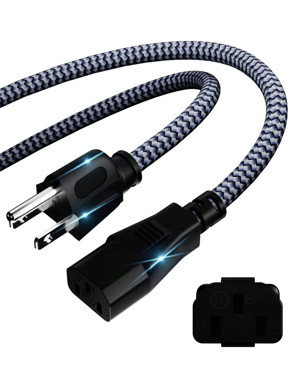  RIKSOIN RIKSOIN-3M-10A-250V 3m Braided Computer Power Cord — product photo