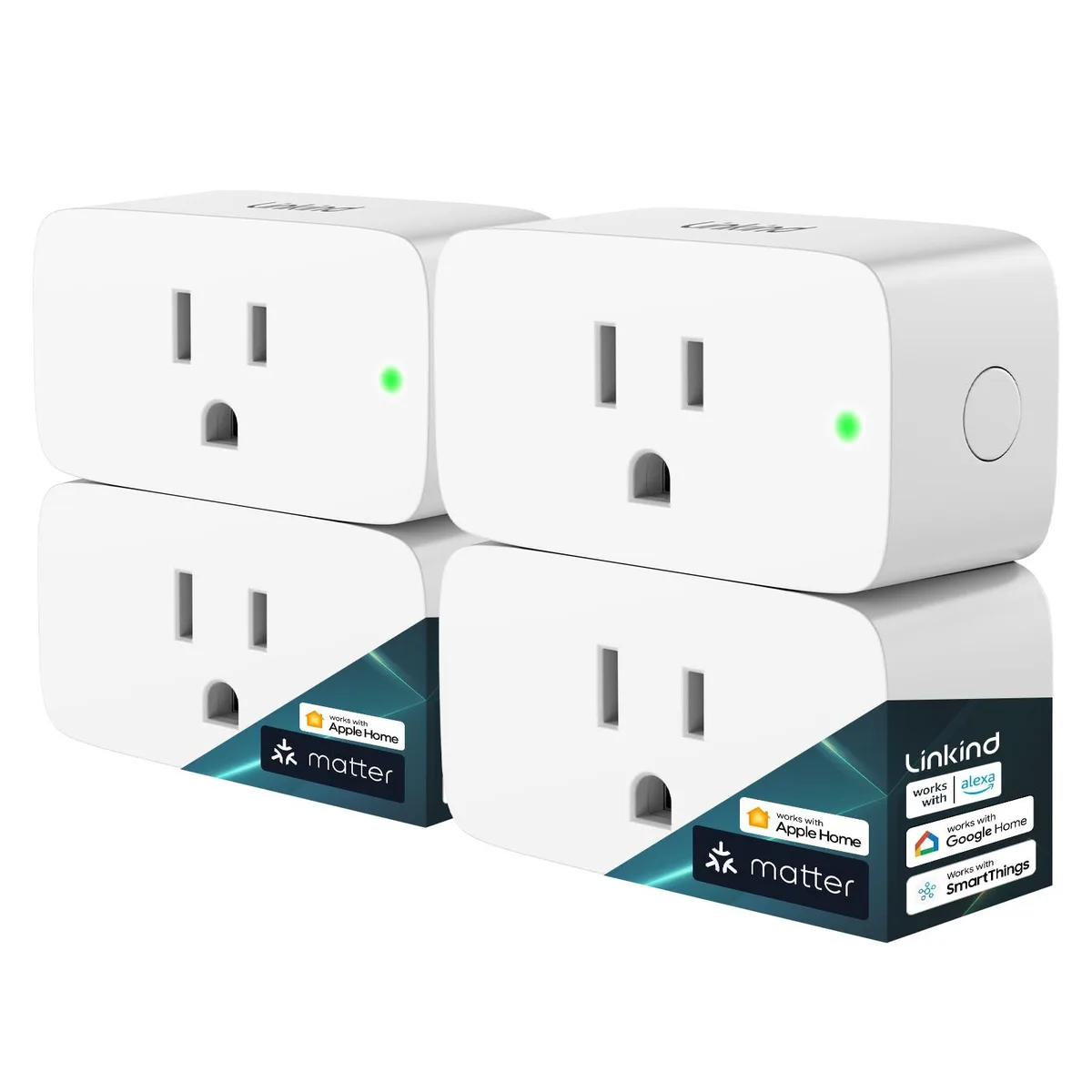Linkind LC09003256 Smart Plug 15A 1800W 2.4G 4 Pack — product photo