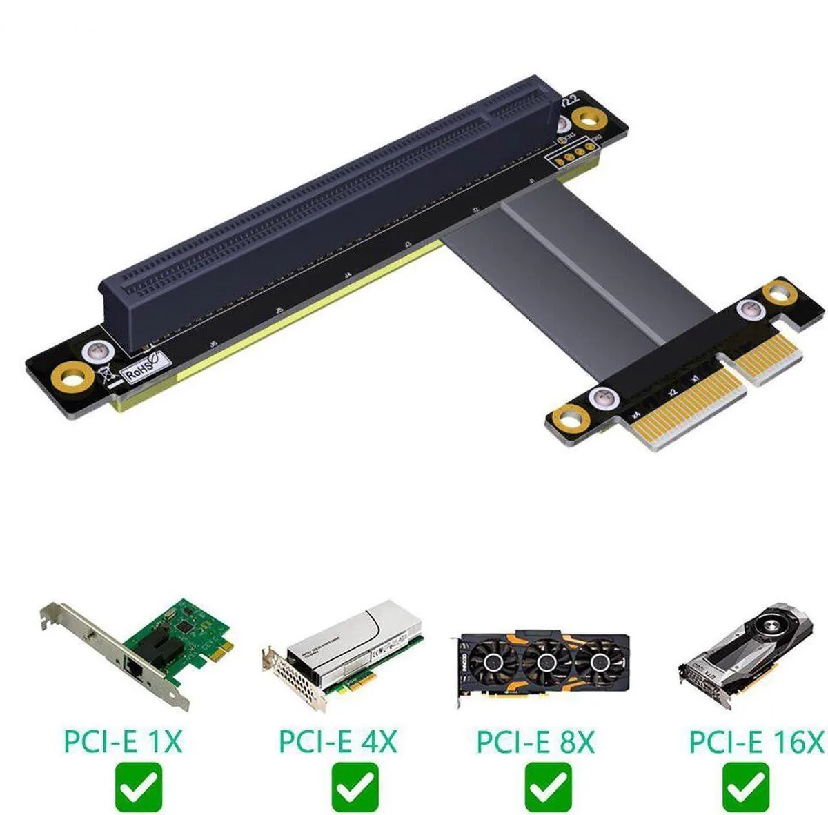 Vszerda Vszerda PCI-E 4X to 16X riser cable 15 cm — product photo