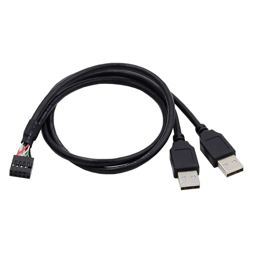 Fervit Fervit Motherboard 9Pin 10Pin to Dual USB 2.0 Male Cable 50cm — product photo