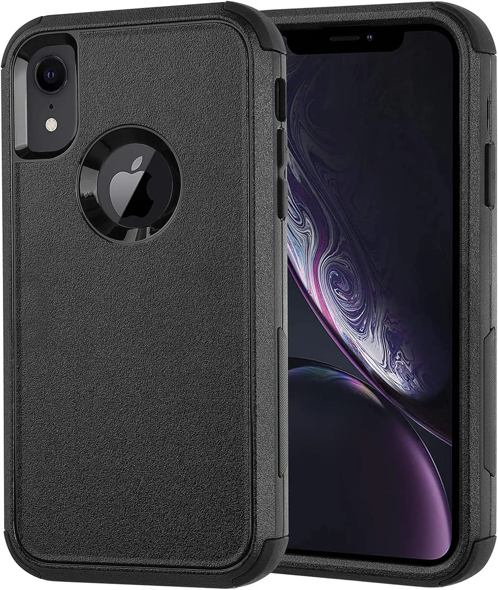 TAURKENAM TAURKENAM iPhone XR 3-Layer Case 6.1 inch Black — product photo