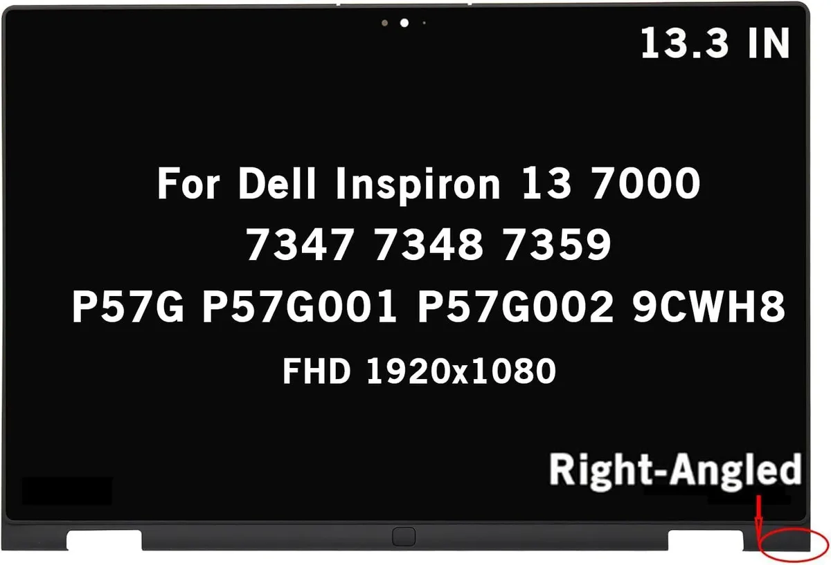 NUOLAISUN NUOLAISUN 13.3" FHD 1920x1080 IPS Touch Screen for Dell Inspiron 13 7000 7347 7348 7359 Right-Angled Bezel — product photo