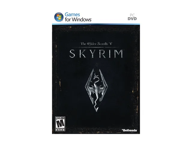 Standard PC DVD case with Skyrim dragon artwork