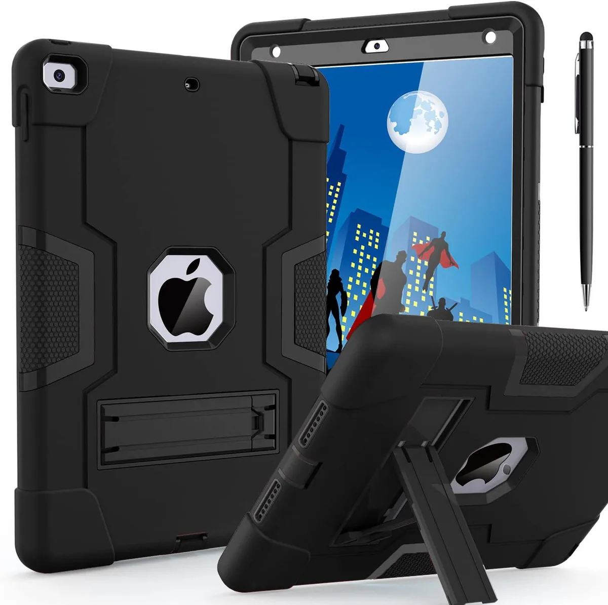 BONAEVER BONAEVER Case for iPad 10.2 Inch 2021 2020 2019 with Kickstand and Stylus Pen — product photo