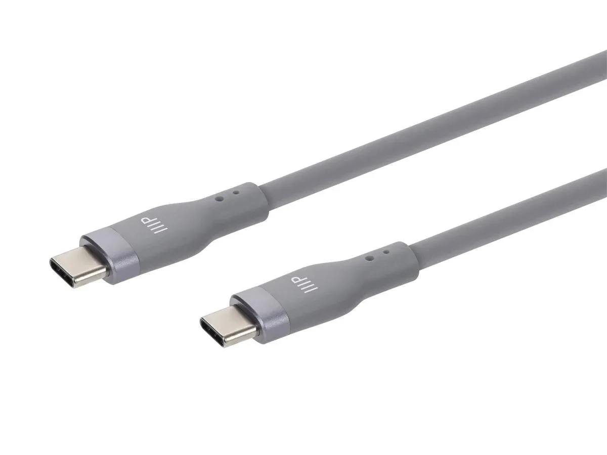 Monoprice Inc. Monoprice 147250 USB-C to USB-C Silicone Cable 240W PD 10ft Gray — product photo