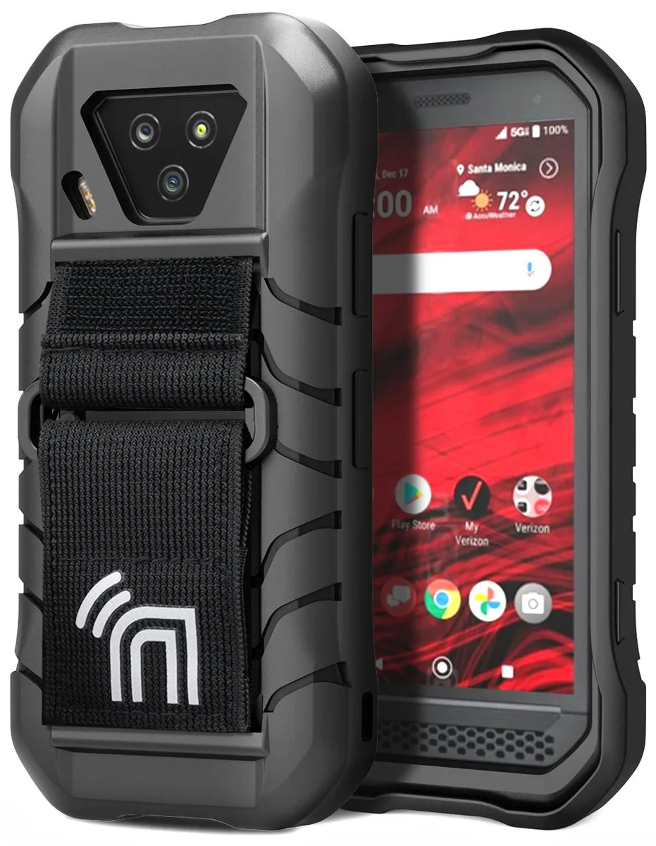 Nakedcellphone Nakedcellphone Rugged Shield Tactical Case with Hand Strap Black E7110 — product photo