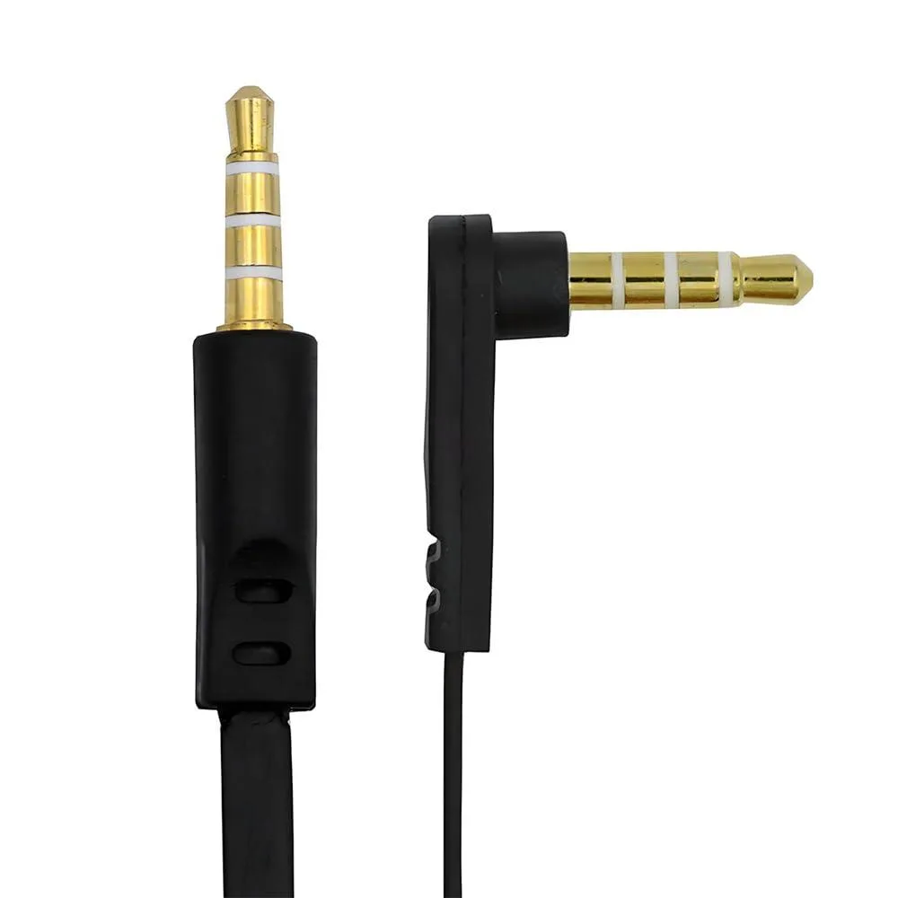 LORDWORLD LORDWORLD 3.5mm 4-Pole 90° Flat AUX Cable 15cm 24K Gold — product photo