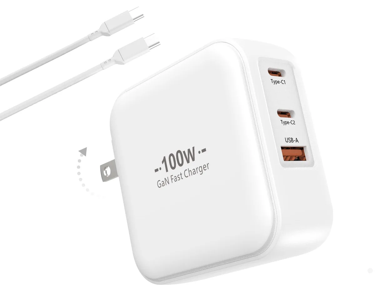 EFIIIAP RC100WACCF-C09 100W 3-Port USB-C Charger White — product photo