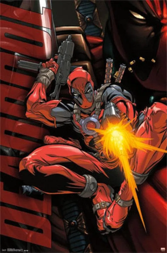 Deadpool Jump poster print 22 by 34 inches on premium heavy stock paper