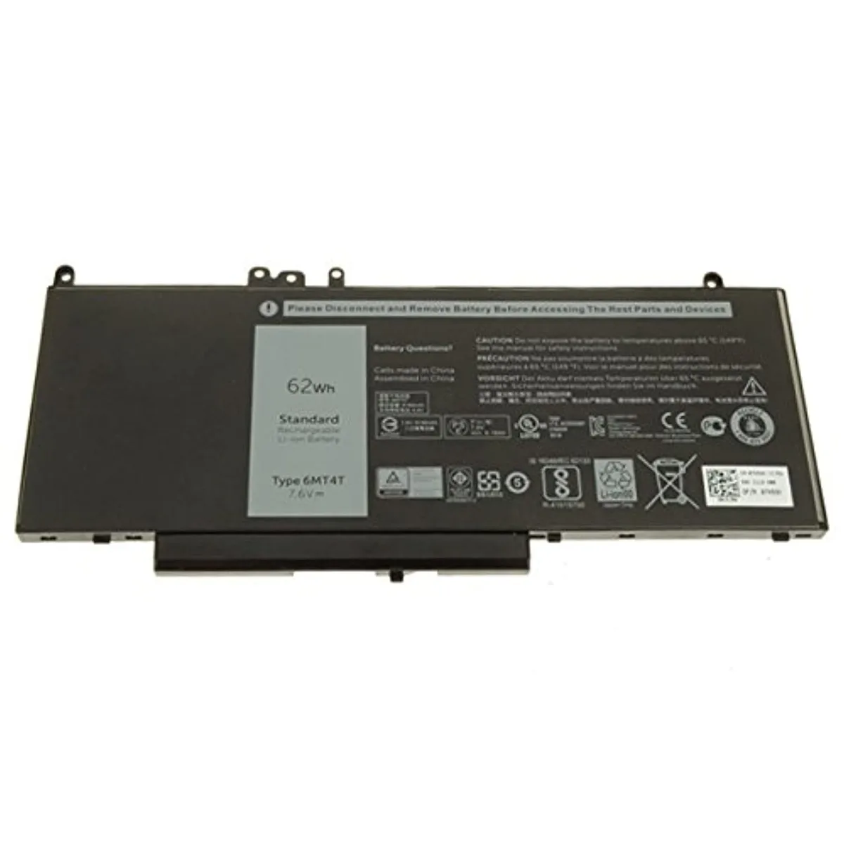 Tryhi Tryhi 6MT4T laptop battery 7.6V 62Whr for Dell Latitude E5470 E5570 — product photo
