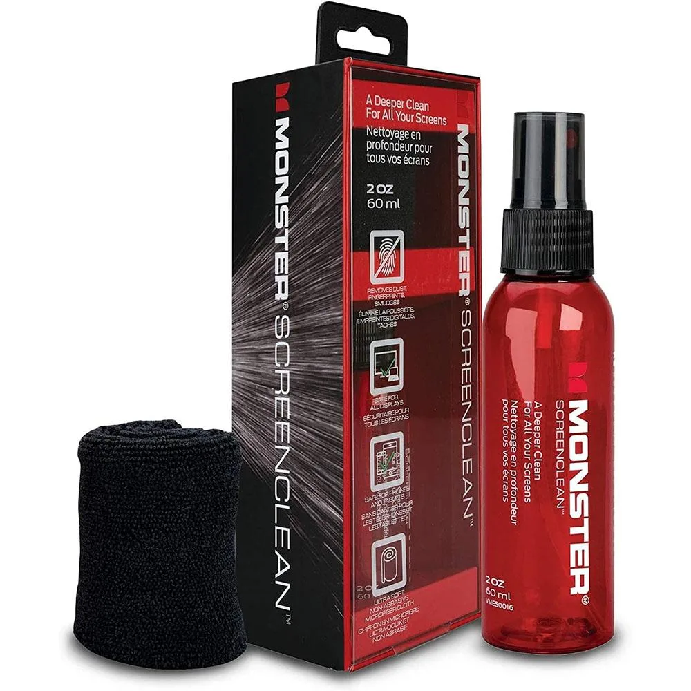 Monster Monster 2 oz Screen Cleaner Kit with Microfiber Cloth — product photo