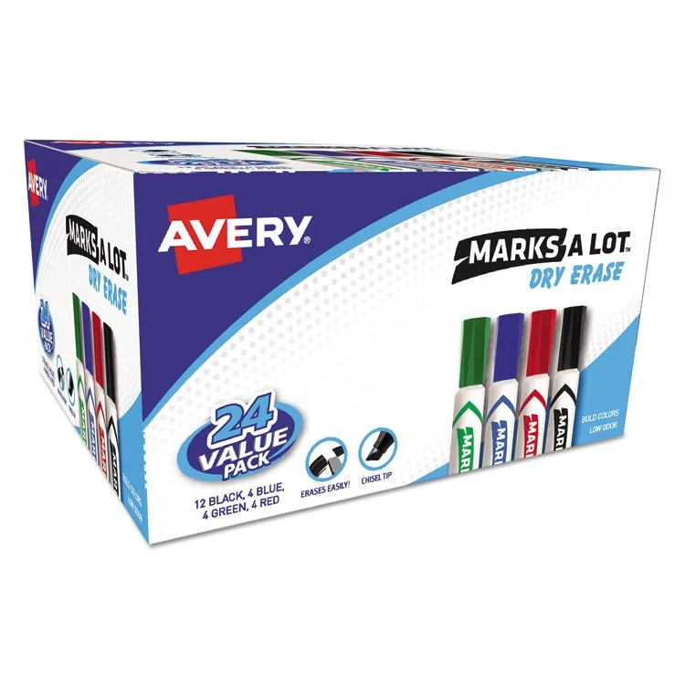 Black dry-erase marker pen Avery Dennison 24445