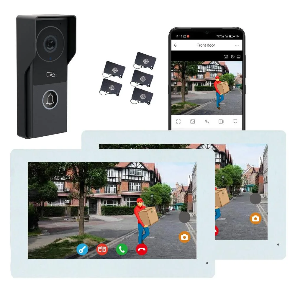 visiPower visiPower 2-pin Wired 2MP 1080P 7" WiFi Video Doorbell Intercom System — product photo
