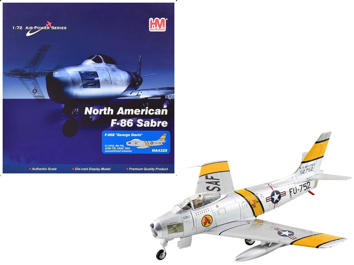 Hobby Master Hobby Master F-86E Sabre "Colonel Davis" 1/72 Diecast 51-2752 1952 — product photo