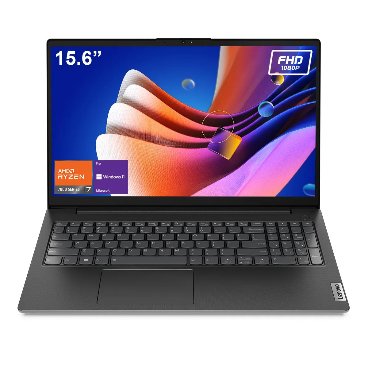 Lenovo Lenovo V15 laptop AMD Ryzen 7 7730U 8GB 256GB SSD 15.6" FHD Windows 11 Pro Black — product photo