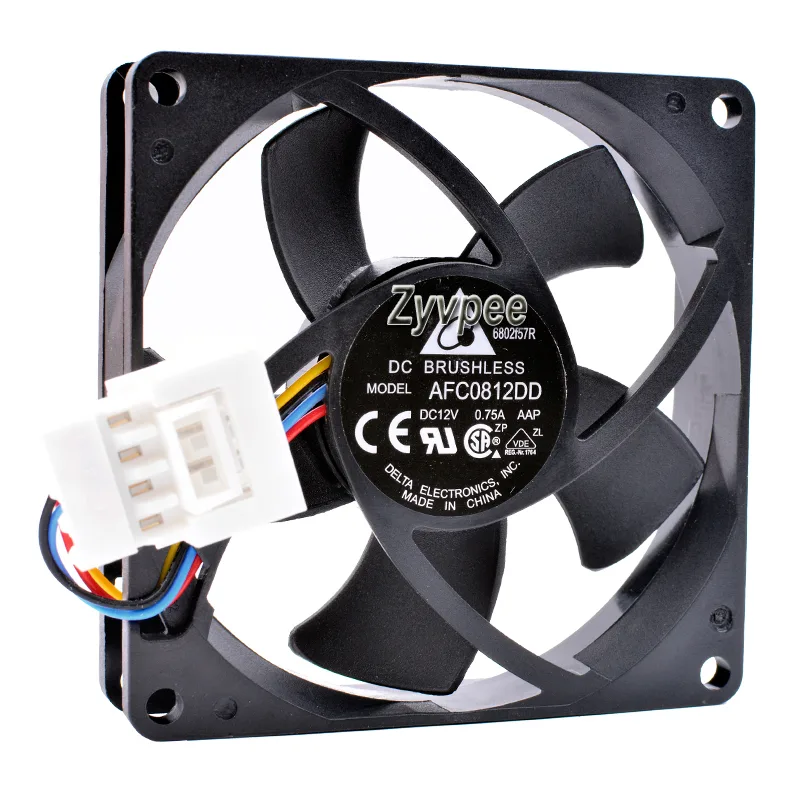 Zyvpee Zyvpee AFC0812DD 80×25mm 12V .75A 4-pin case fan — product photo