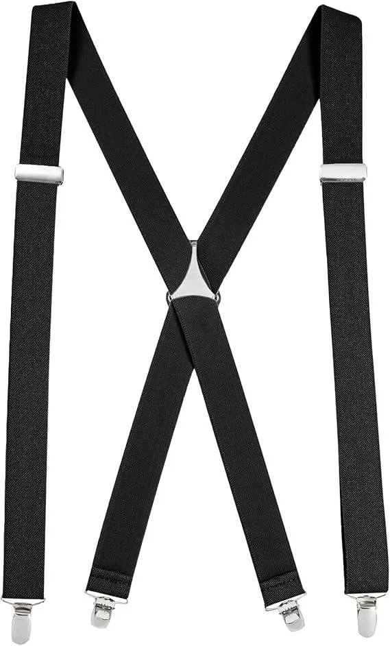 Hold'Em Hold'Em X-Back Suspenders 54 inches Black — product photo