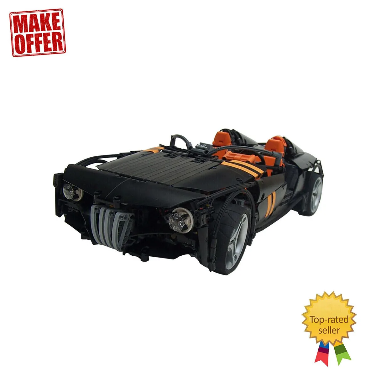 ZITIANYOUBUILD ZITIANYOUBUILD 1765 C633 Concept Sports Car Convertible Educational Building Set — product photo
