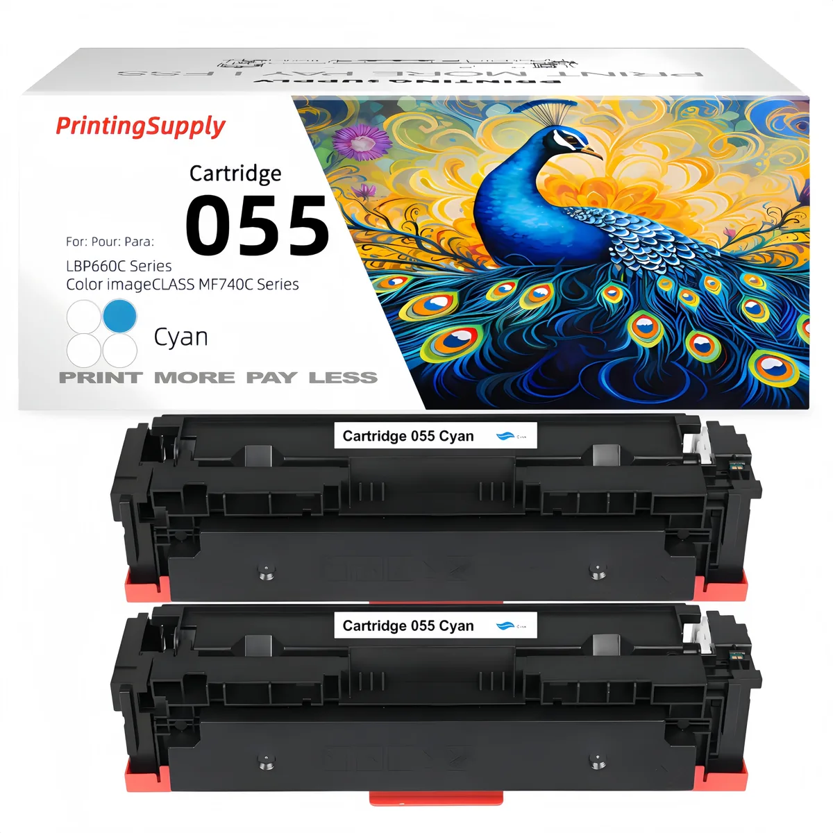New Brand New Brand 2-Pack Cyan 055 055H Toner Cartridge — product photo