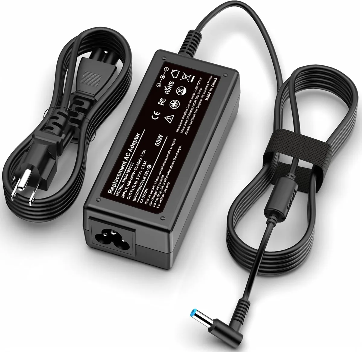 Kenuco Kenuco 65W 45W HP Smart Blue Tip AC Adapter — product photo