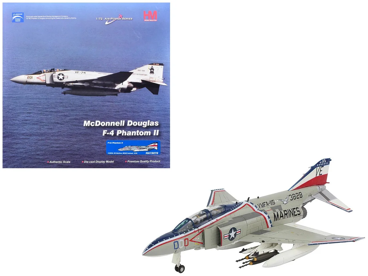 Hobby Master Hobby Master F-4J Phantom II 1/72 Diecast 153828 USMC 1976 — product photo