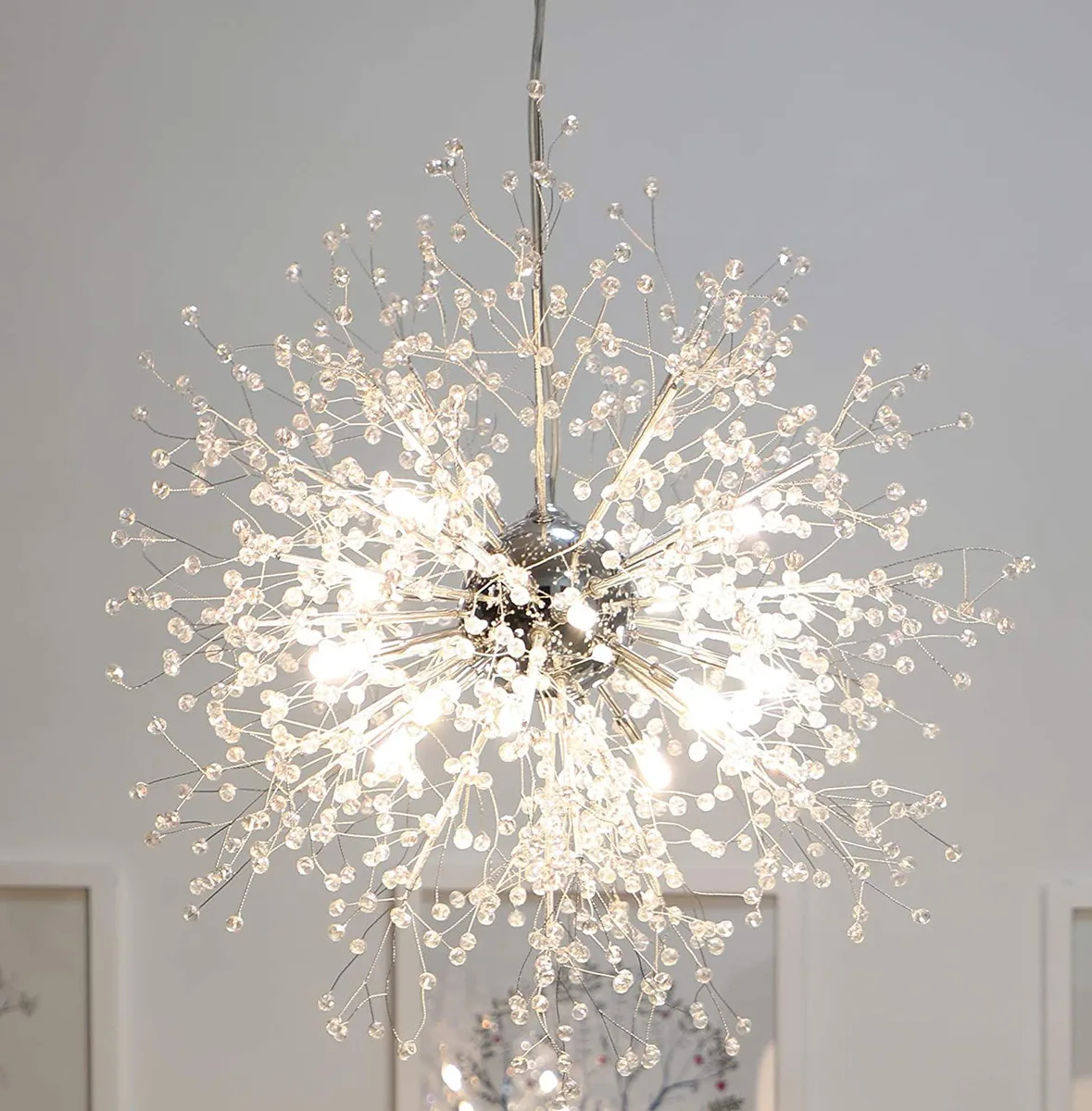 GARWARE WALL ROPES GARWARE WALL ROPES Flush Mount 8-Light Crystal Chrome 23.5 inch — product photo