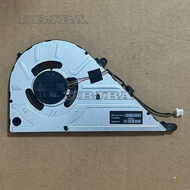Black rectangular laptop cooling fan with cable connector