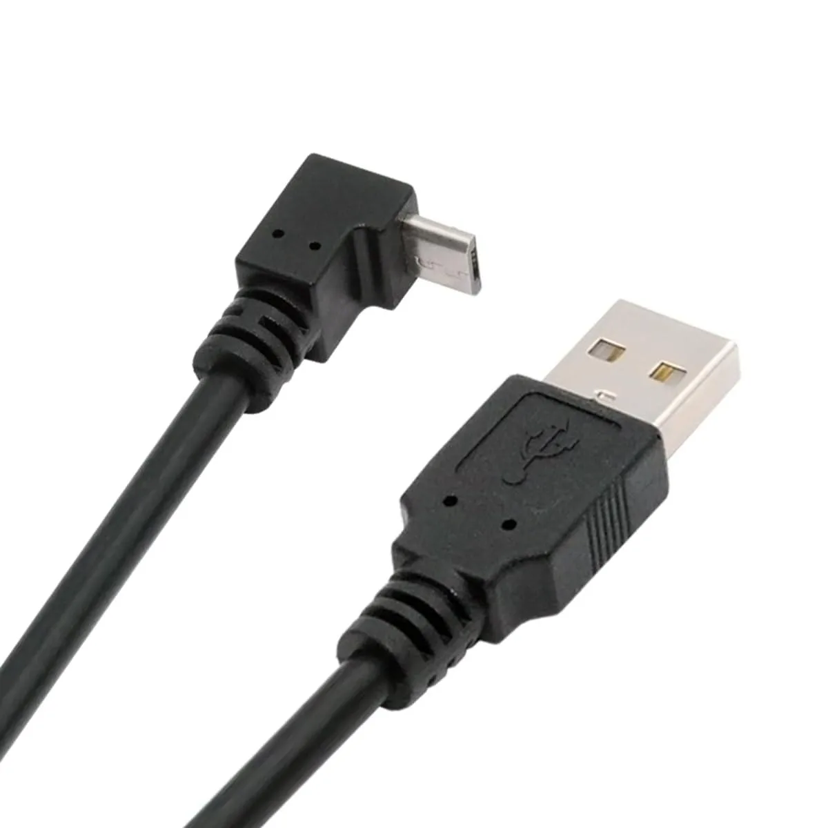 Fervit Fervit Down Angled 90° Micro USB 5Pin to USB 2.0 Type-A Cable 10cm — product photo