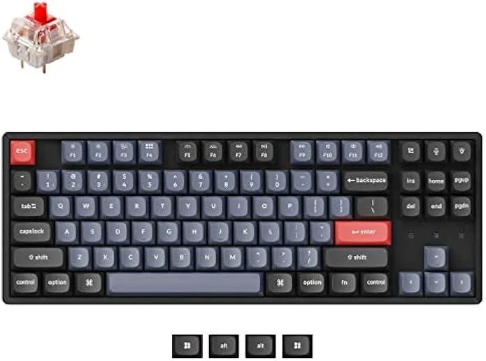 TAURKENAM TAURKENAM 87-key TKL Gaming Keyboard Gateron G Pro Red Switch — product photo