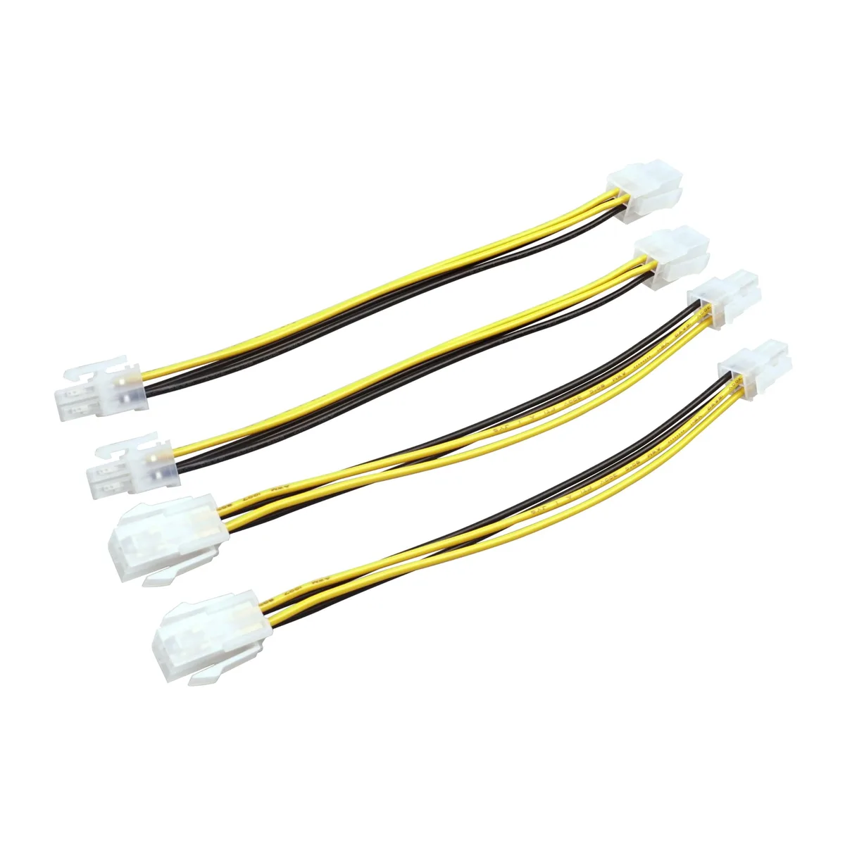 SIWOAXA 4-Pin ATX 8Inch CPU Power Adapter Cable 4 Pack — product photo