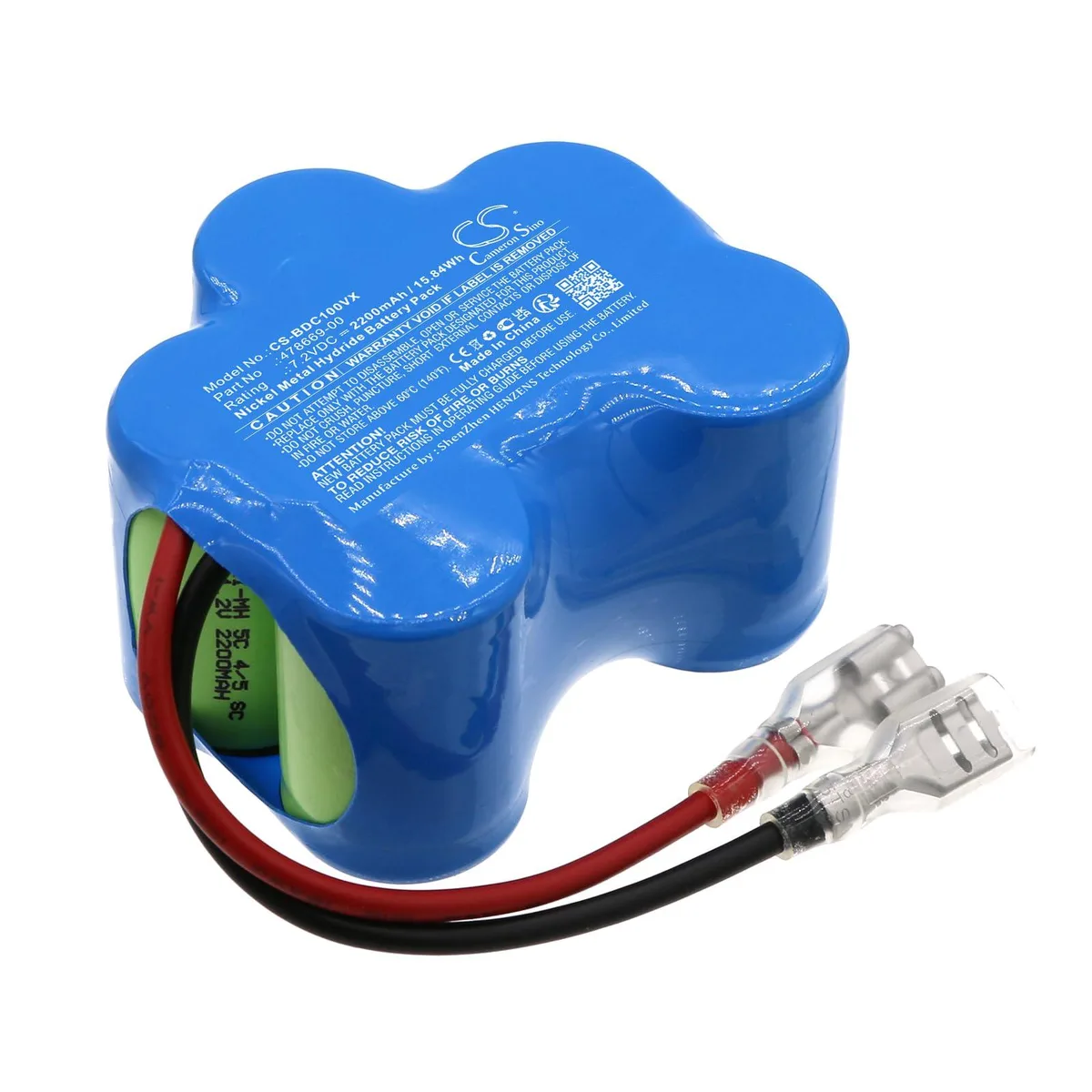  Cameron Sino Battery for Black&amp;Decker SSC1000 478669-00 2200mAh 7.2V — product photo