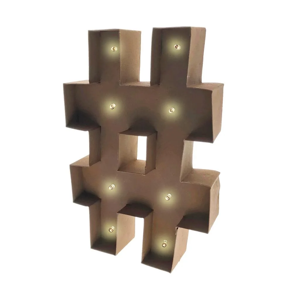 Vandue Corporation Vandue Corporation 11" LED Glow Letter Hashtag Black covering — product photo