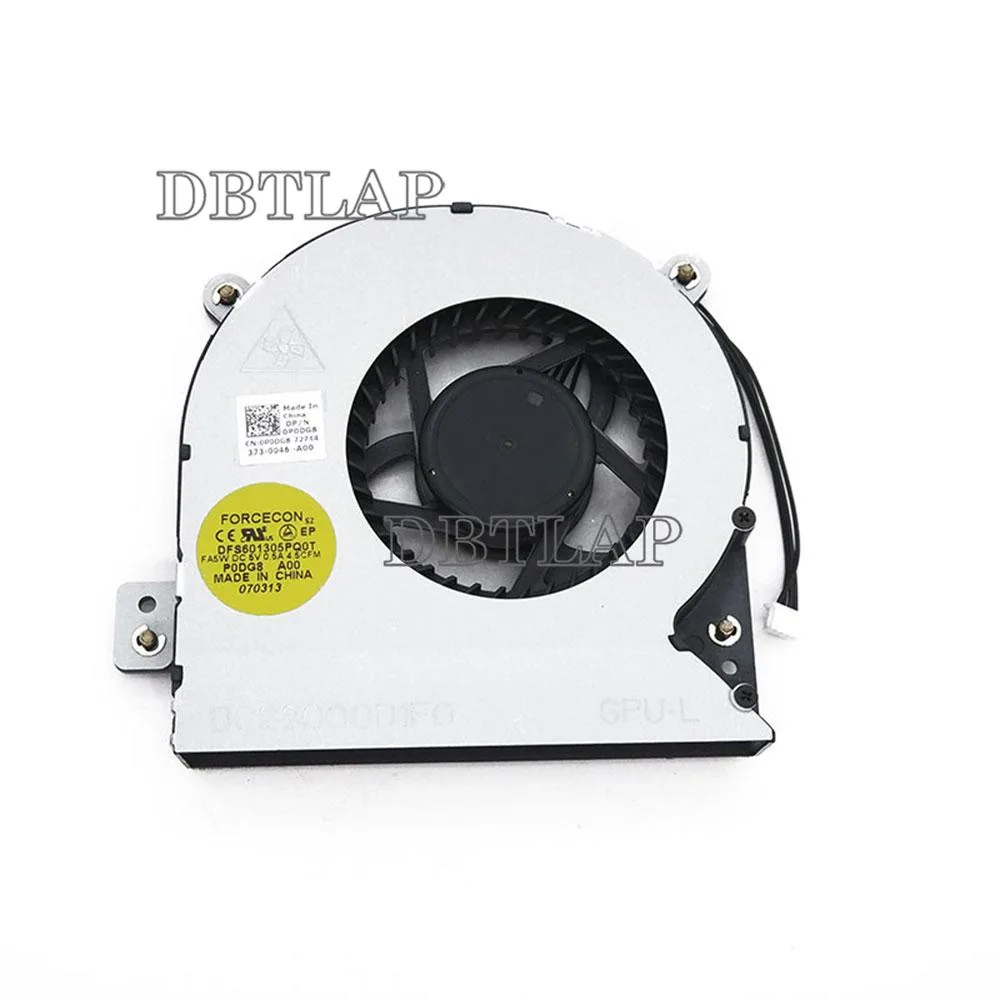Small black plastic laptop GPU cooling fan with wire connector