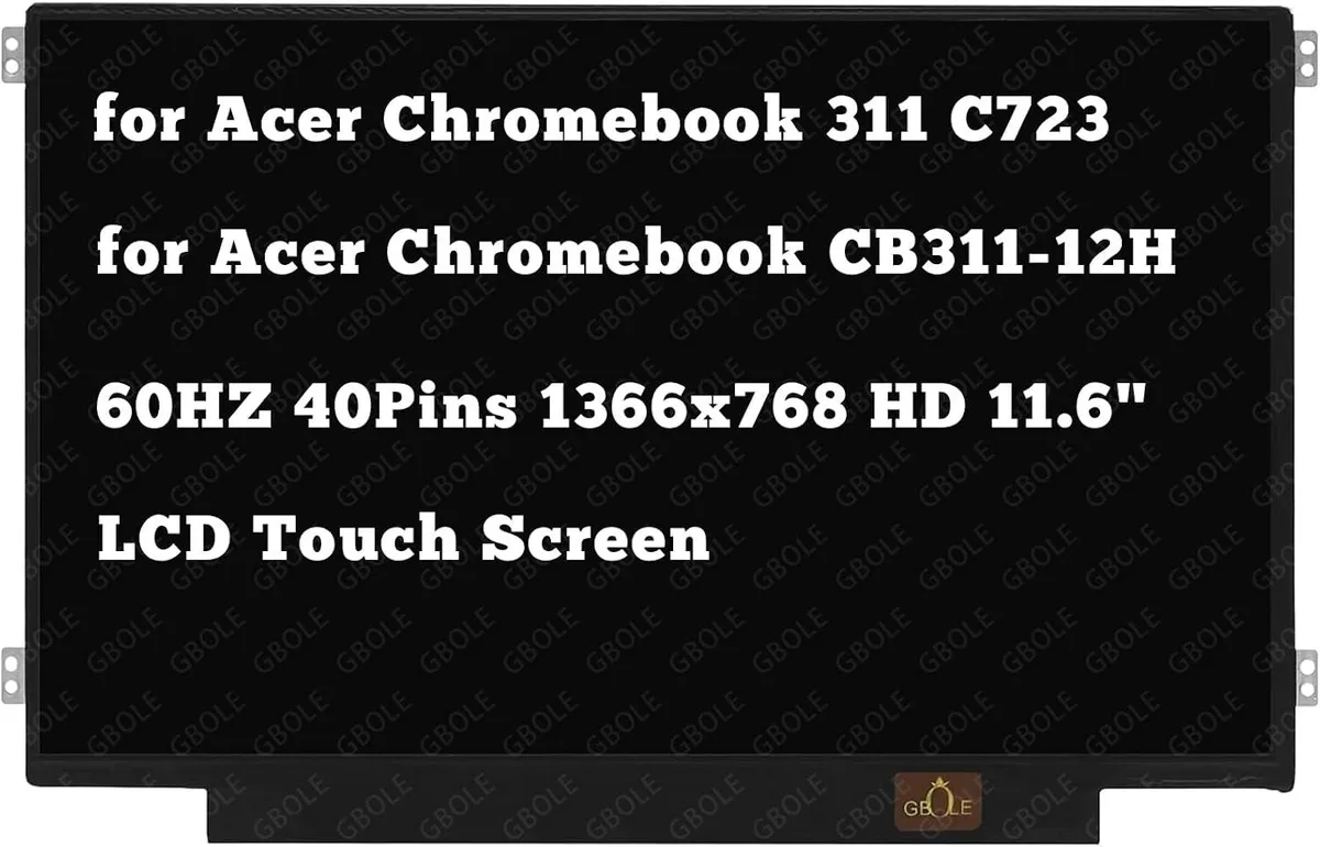 NUOLAISUN NUOLAISUN 11.6" 1366x768 40-Pin Touch Screen for Acer Chromebook 311 C723/C723T — product photo