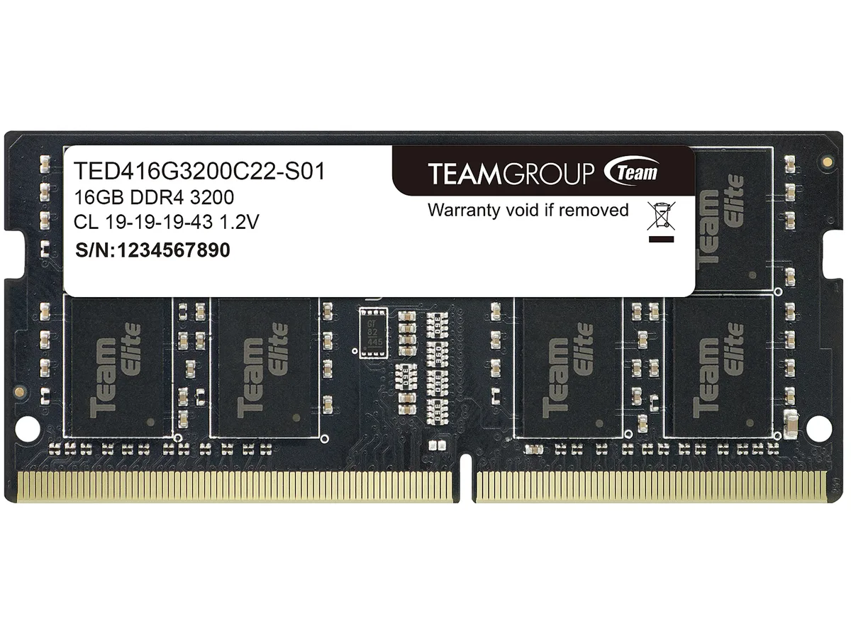 Team Group Team Group Elite TED416G3200C22-S01 16GB DDR4 3200 CL22 laptop RAM — product photo