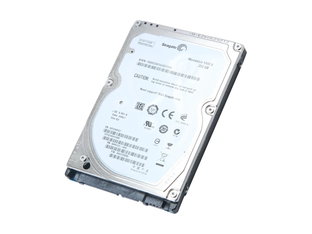 Seagate Seagate Momentus 5400.6 ST9250315AS 250GB 5400 RPM 8MB Cache SATA 3.0Gb/s 2.5" laptop hard drive — product photo