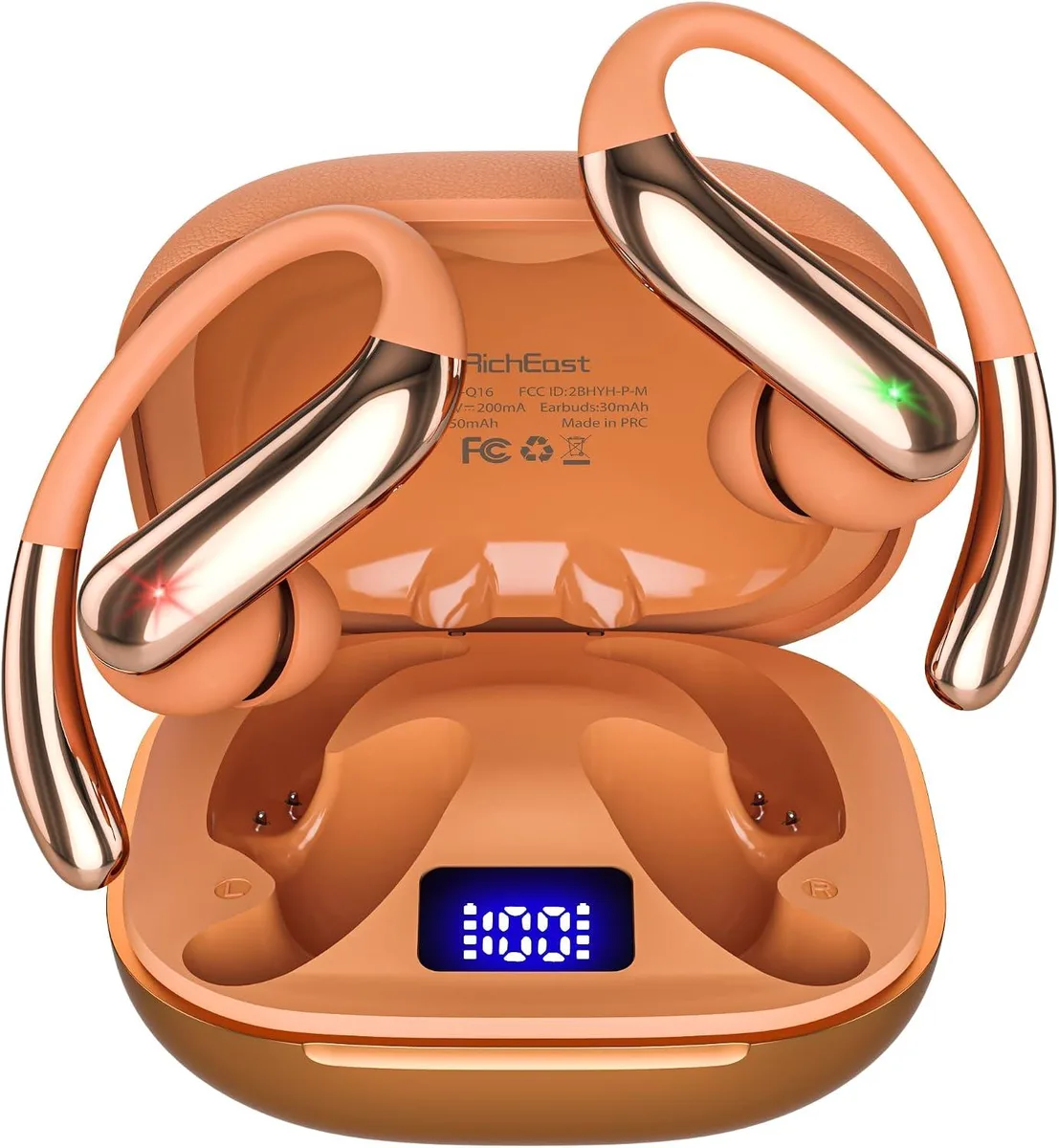MAONO MAONO Bluetooth 6.0 Earbuds Orange 50Hrs — product photo
