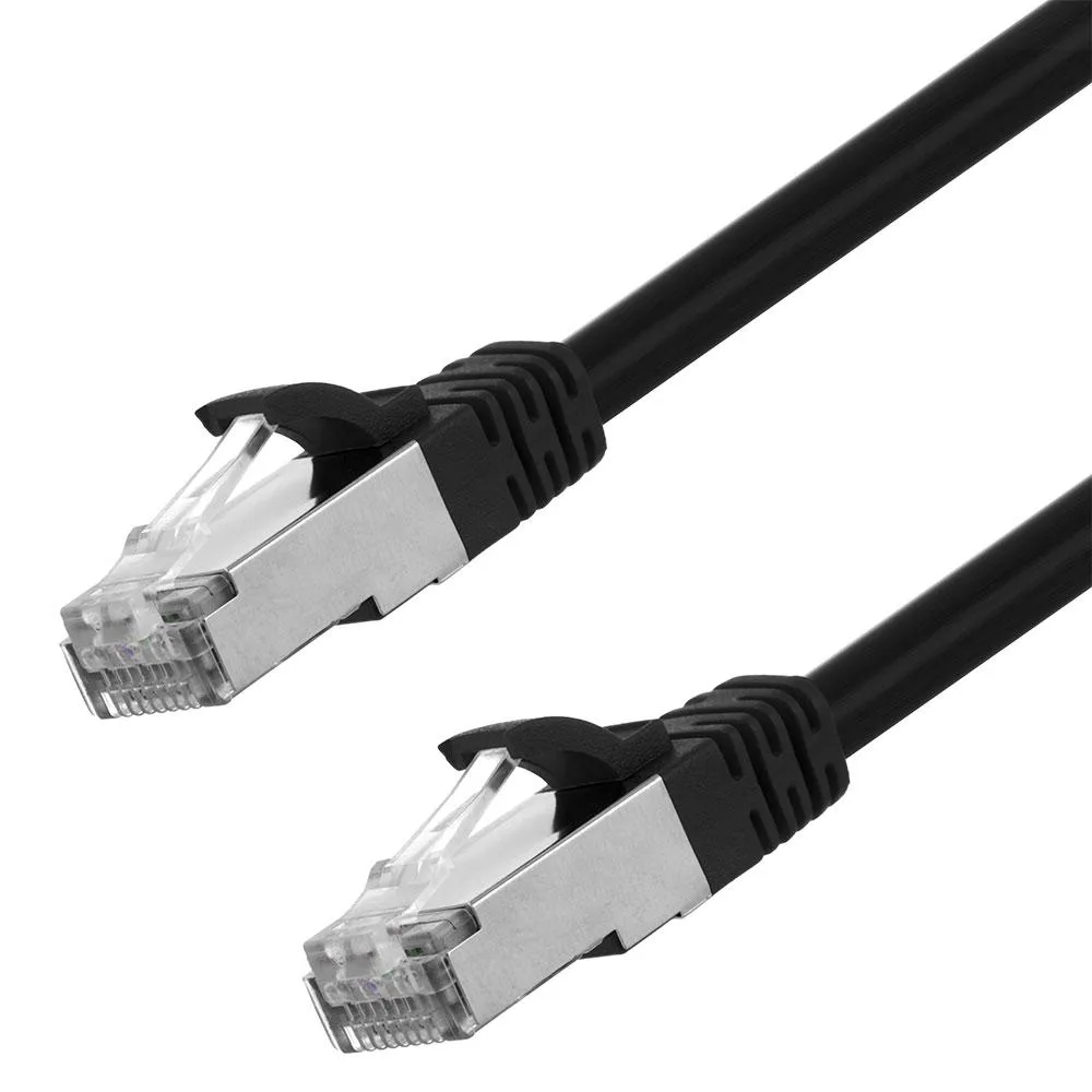 NavePoint NavePoint CAT6A S/FTP 26AWG 10 Ft 5 pack Black network ethernet cable — product photo
