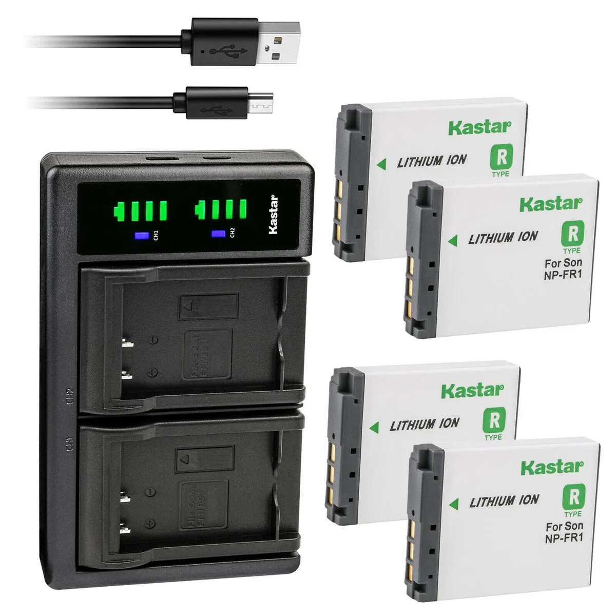 Kastar Kastar NP-FR1 4-Pack Battery &amp; LTD2 USB Charger — product photo