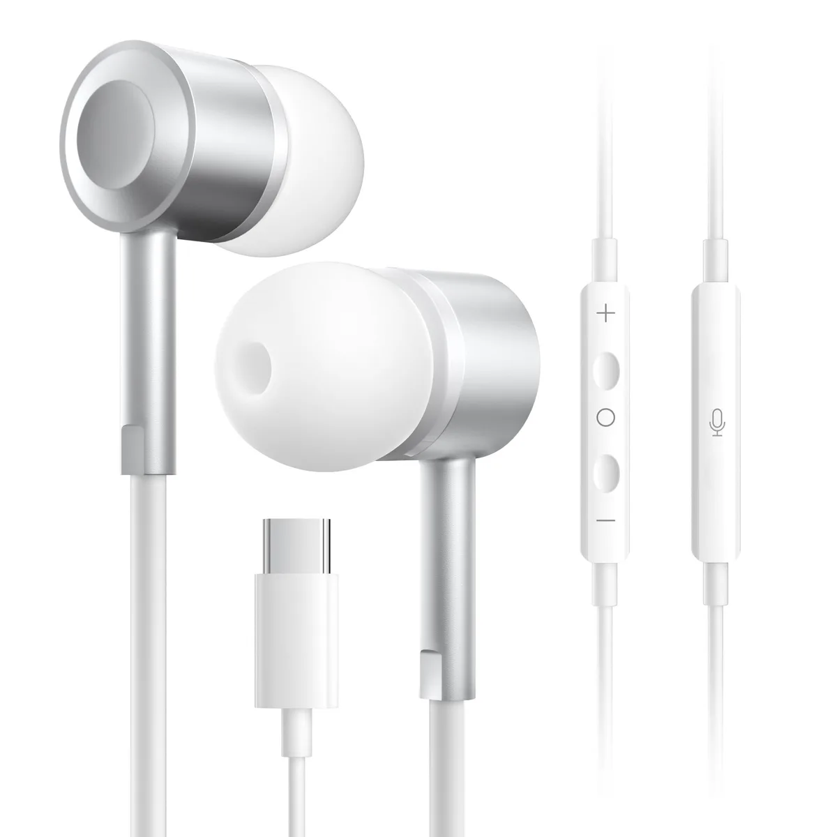 No Sew No Sew FIYUM USB-C In-Ear Earphones White 10 15 16 17 23 24 25 26 — product photo