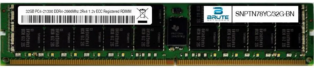 Brute Networks Brute Networks 32GB DDR4 2666 2Rx4 Registered RDIMM — product photo