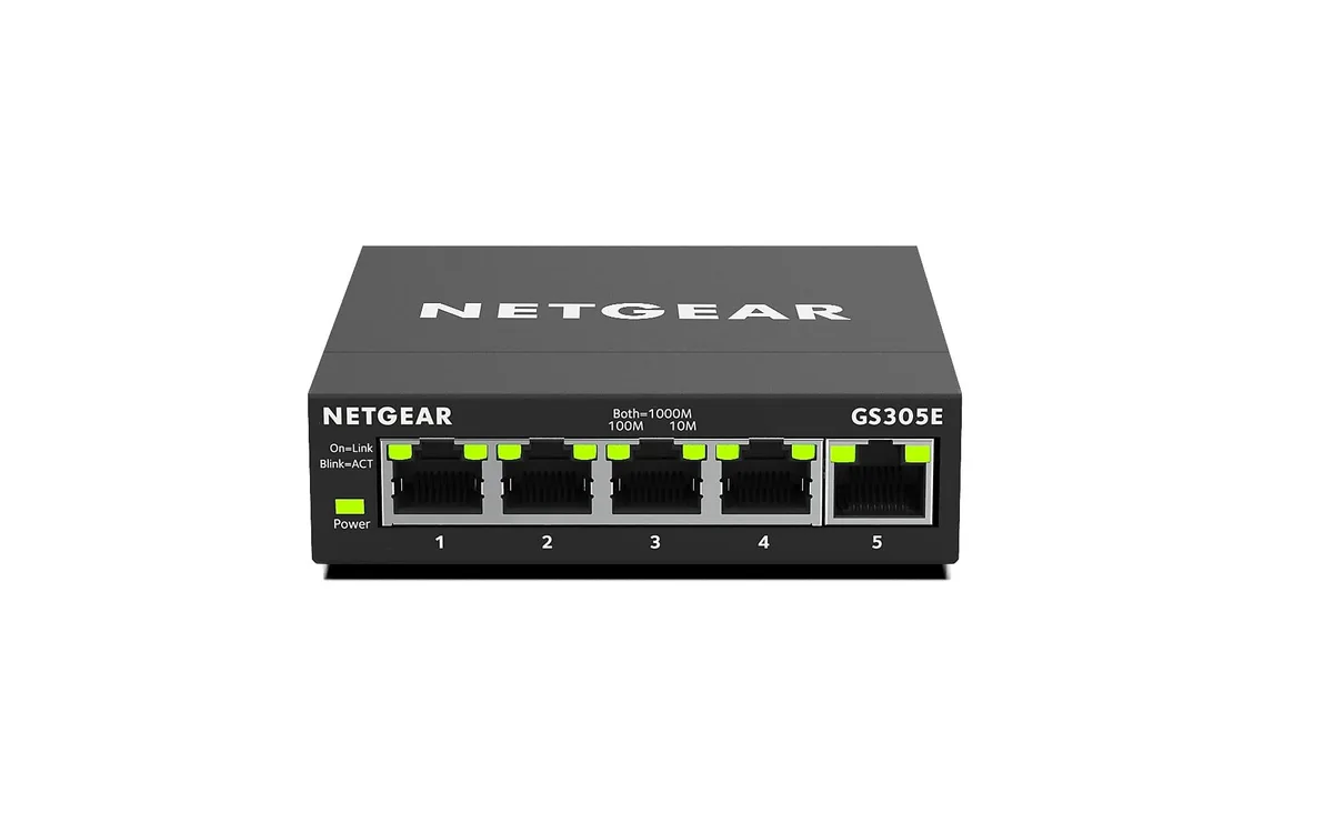 NETGEAR ProSafe GS305E 5-Port Gigabit Smart Managed Switch — product photo