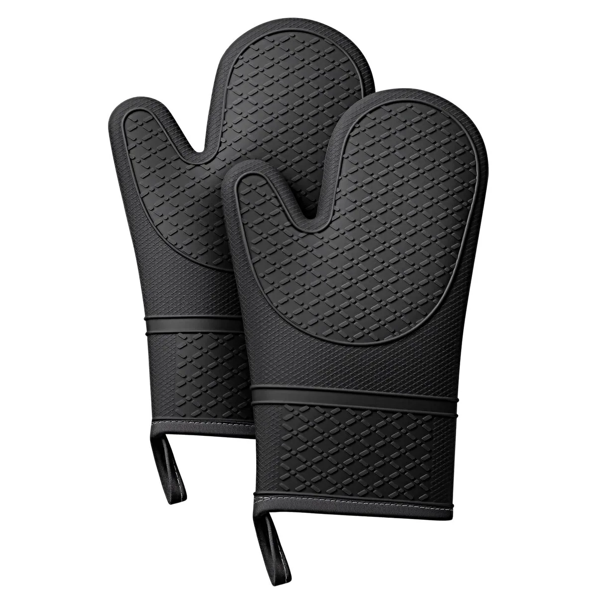  YILIHCIA OVEN MITTS Standard Thickness 500°F 11.6" Black S — product photo